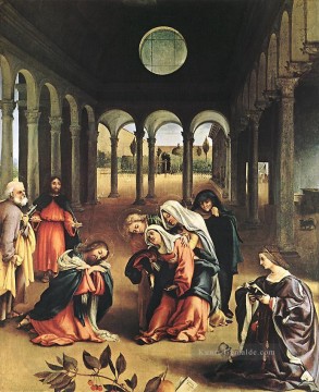  Mutter Kunst - Christus Taking verlassen seiner Mutter 1521 Renaissance Lorenzo Lotto